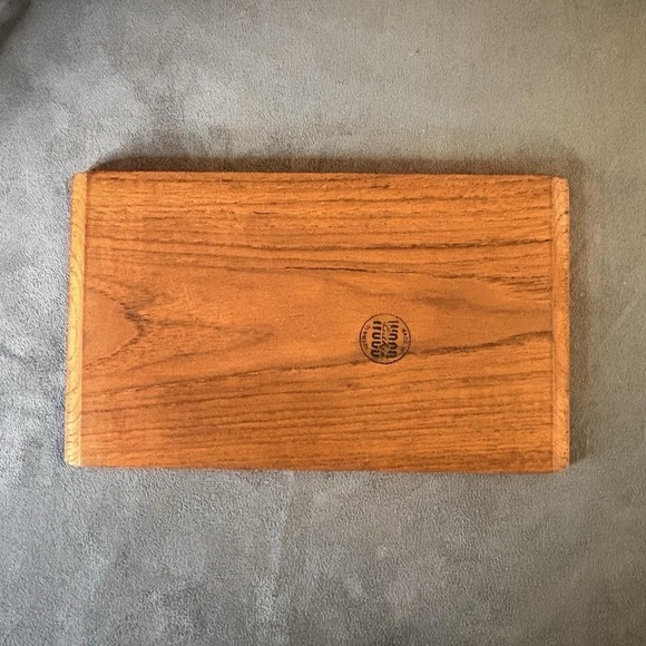 Mid Century Denmark Teak Appetizer Tray w/ Dual Plastic Inserts & Forks - Picture 11 of 12